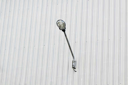 street light against Wall.