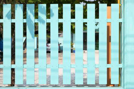 wooden fence with blur background.