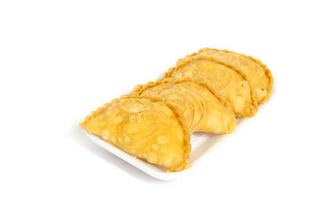 curry puffs isolated on a white background.