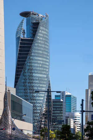 NAGOYA, JAPAN - APRIL 16,2016: Mode Gakuen Spiral Towers building in Nagoya on APRIL 16,2016 at...