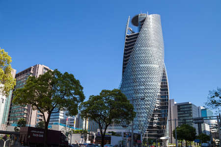 NAGOYA, JAPAN - APRIL 16,2016: Mode Gakuen Spiral Towers building in Nagoya on APRIL 16,2016 at...