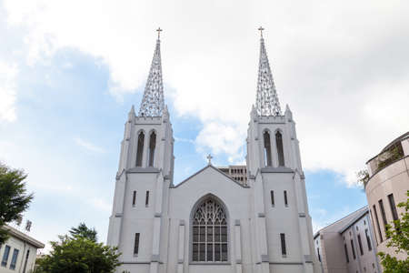 Nunoike Catholic Church, Cathedral of St. Peter and St. Paul in NAGOYA, Japanの写真素材