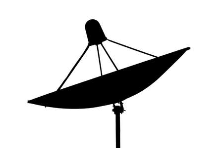 Silhouette of Satellite dish.の写真素材
