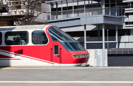NAGOYA, JAPAN - MAY 04, 2016: Meitetsu Limited Express travels on Toyohashi Line in Japan. Meitetsu...