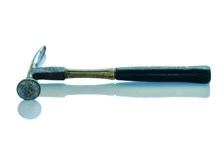 Old hammer for car body knock ,Make the surface of the car smoothの写真素材