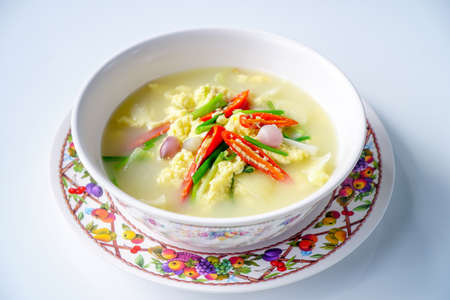 Thai Food,Steamed egg.の写真素材