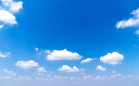 Beautifull Blue Sky with Cloud Watercolorの写真素材