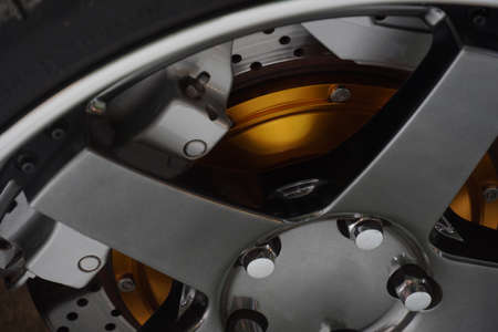 The brake system of a sport carの写真素材