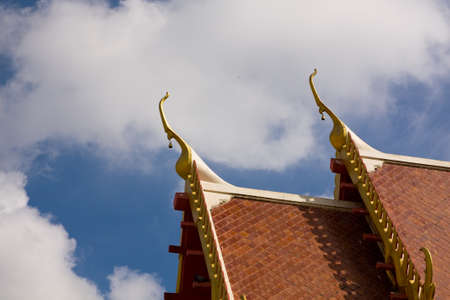 Temple roof, thailandの写真素材