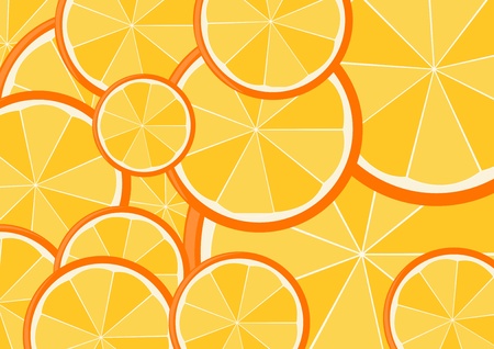 A vector image with oranges