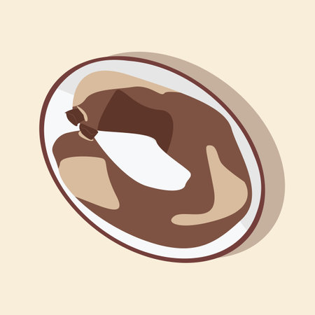 Horse meat sausage, Kazakh national cuisine. Vector illustration.のイラスト素材