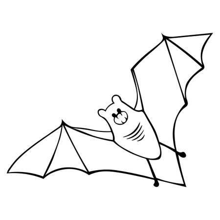 Hand drawn bat Vector illustration for Walpurgis Night, Halloweenのイラスト素材