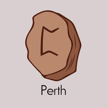 Rune Perth. Ancient Scandinavian runes.Runes senior futarka.Magic, ceremonies,religious symbols.Predictions and amulets.のイラスト素材