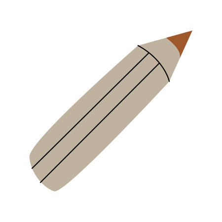 Vector illustration gray pencil on white background.のイラスト素材
