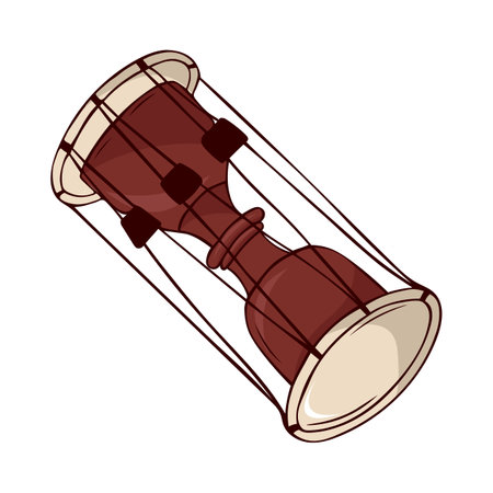 Korean traditional national musical instrument drum changu vector illustrationのイラスト素材