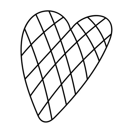 Simple doodle heart. Hand drawn heart isolated on white background. Symbol of Valentine's Day. Vector illustrationのイラスト素材