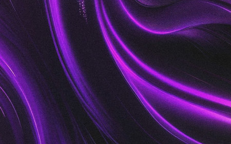 Vibrant purple light streaks create dynamic abstract patterns against a deep dark backdrop, ideal for creative and modern design projects.