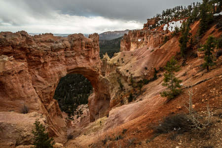 natural arch at bryce national parkの写真素材