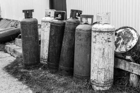 gas cylinders for cookingの写真素材