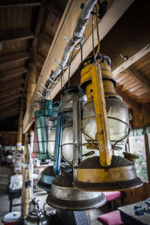 collection of old lampsの写真素材