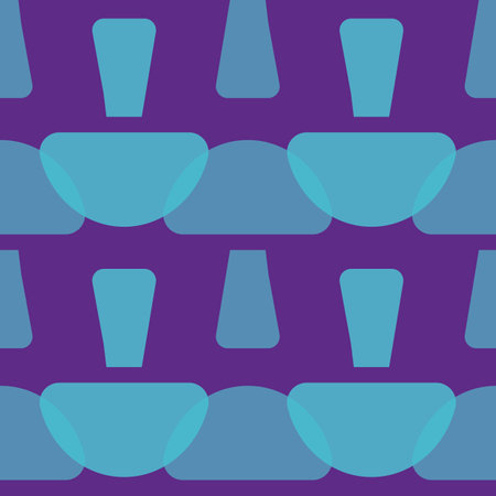 Vector Purple Mushrooms Textured repeat pattern background and illustration. Surface Pattern design. Great for autumn, thanksgiving decor, poster, cards, wrapping, scrapbook projectsのイラスト素材