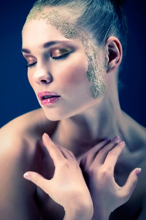 Portrait of a beautiful young woman の写真素材