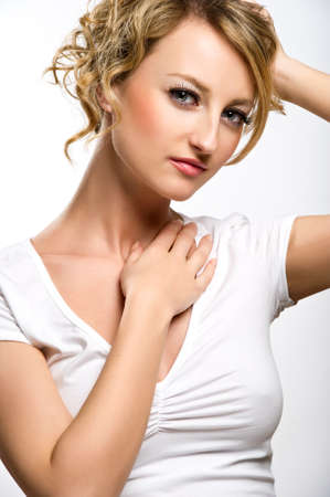 Portrait of a beautiful young womanの写真素材