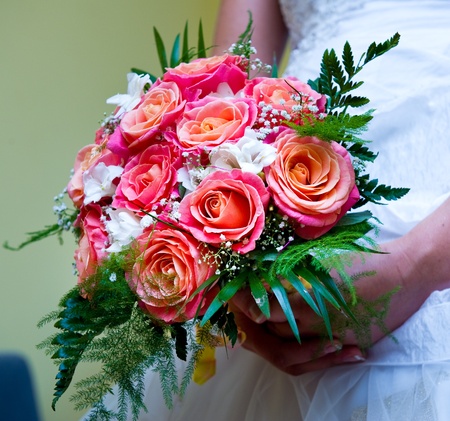 Beautiful bridal bouquet close-up の写真素材
