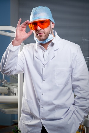 Confident successful doctor at dental clinic の写真素材