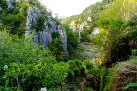 Beautiful landscape  Plitvice Lakes National Park in Croatiaの写真素材