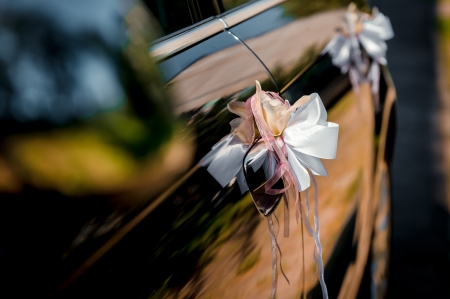 Wedding car decorationの写真素材