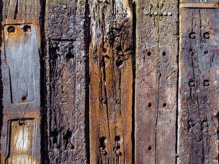Wooden wall textureの写真素材