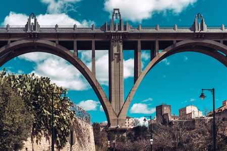 San Jordi Bridge, Art Deco style, one of the most famous bridge in Alcoy city.  Spainの写真素材