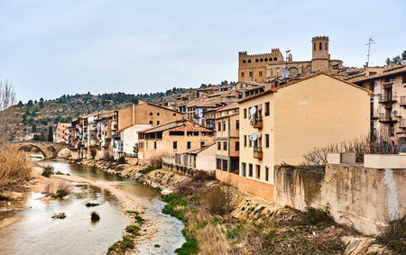 Valderrobres village, known as one of the most beautiful village in Spain.の写真素材