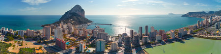 Horizontal image of beautiful coastal town of Calpe, Costa Blanca. Spainの写真素材