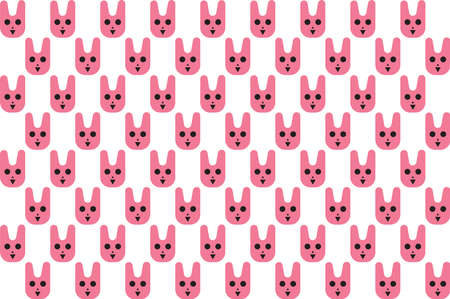 Bunny cartoon print for kids seamless textureのイラスト素材
