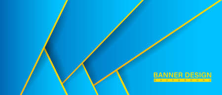 Blue background with orange and yellow color composition in abstract. Abstract backgrounds with a combination of lines and circle dots can be used for your ad banners, Sale banner template, and More.のイラスト素材