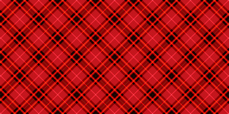Red Black Lumberjack plaid seamless pattern