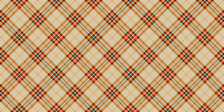Cream Red Black Yellow Brown Blue Lumberjack plaid seamless pattern