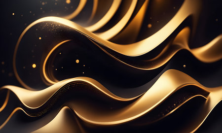 Amazing Abstract Golden Art Background Design for Websites, Posters and Banners or just use it as a Wallpaper for your PC - Artwork is generated with AIの素材