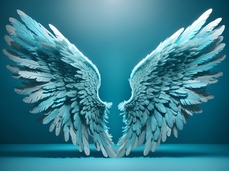 Amazing Angel Wings Backdrop Beautiful Photography Template Design, Digital Artwork, Wallpaper Design, Background Graphic - Artwork generated by AIの素材