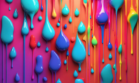 Liquid Colors Painting Beautiful Abstract Dripping Art, Colorful Artwork, Wall Art Design, Wallpaper, Background Graphic - Artwork generated by AIの素材