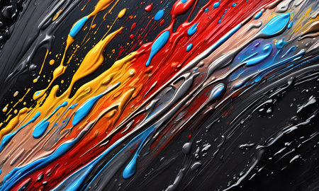 Abstract Art Liquid Chrome Colorful Painting, Wall Art, Colored Banner, Digital Background, Invitation Card, Website Design, Background Graphic - Artwork generated by AIの素材
