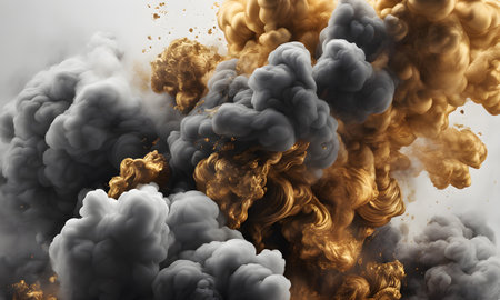 Realistic Colorful Smoke Background, Beautiful Smoke Wall Art Design, Wallpaper, Background Graphic - Artwork generated by AIの素材