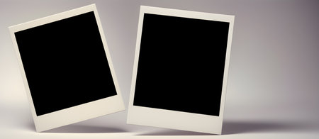 Vintage Photo Picture Frame 3D Art Graphic Banner Website Design Gift Card Background Digital Graphic - Artwork generated by AIの素材