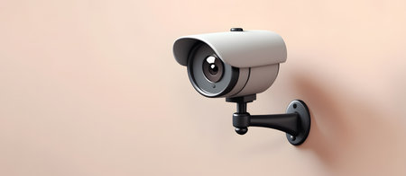 Surveillance Security Cam 3D Art Graphic Banner Website Design Gift Card Background Digital Graphic - Artwork generated by AIの素材