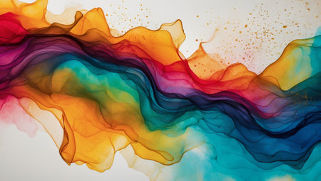 Abstract Alcohol Ink Digital Painting Paper Texture Colorful Watercolor Background Art Design for Wall Art, Merch, Card, Websites, Decorations or your Print on Demand Business - generated by AIの素材