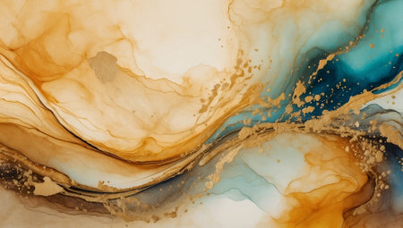 Abstract Alcohol Ink Digital Painting Paper Texture Colorful Watercolor Background Art Design for Wall Art, Merch, Card, Websites, Decorations or your Print on Demand Business - generated by AIの素材