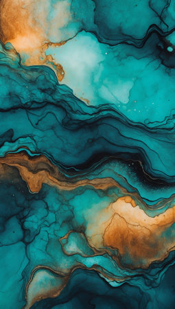 Abstract Alcohol Ink Digital Painting Paper Texture Colorful Watercolor Background Art Design for Wall Art, Merch, Card, Websites, Decorations or your Print on Demand Business - generated by AIの素材