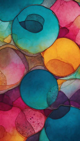 Abstract Alcohol Ink Digital Painting Paper Texture Colorful Watercolor Background Art Design for Wall Art, Merch, Card, Websites, Decorations or your Print on Demand Business - generated by AIの素材